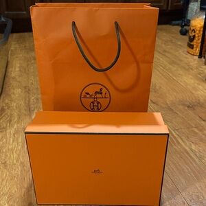 Hermès Orange Shoe box and bag Gift Set